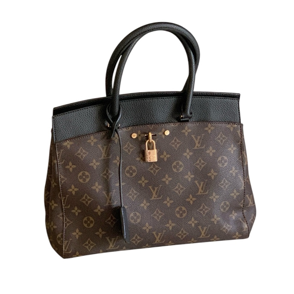 🆕 Louis Vuitton Style Black Monogram Canvas hand Bag 🆕